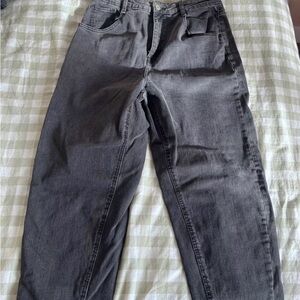 Washed black Denim Jeans Balloon fit - Frank and Oak